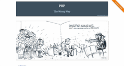 Desktop Screenshot of phpthewrongway.com